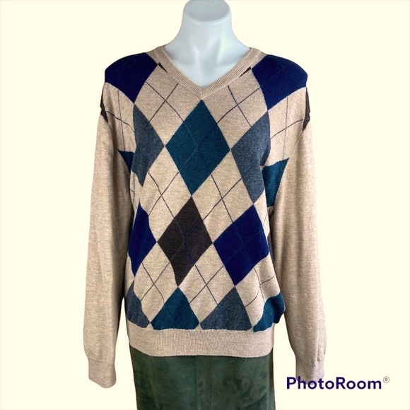 Jos.A.Bank Executive Collection V NeckLambs wool blend sweater Size L - Picture 2 of 6